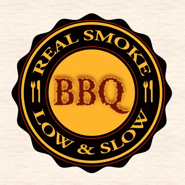 Real smoke bbq — Stock Vector