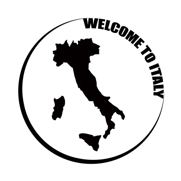 Bienvenue en Italie — Image vectorielle