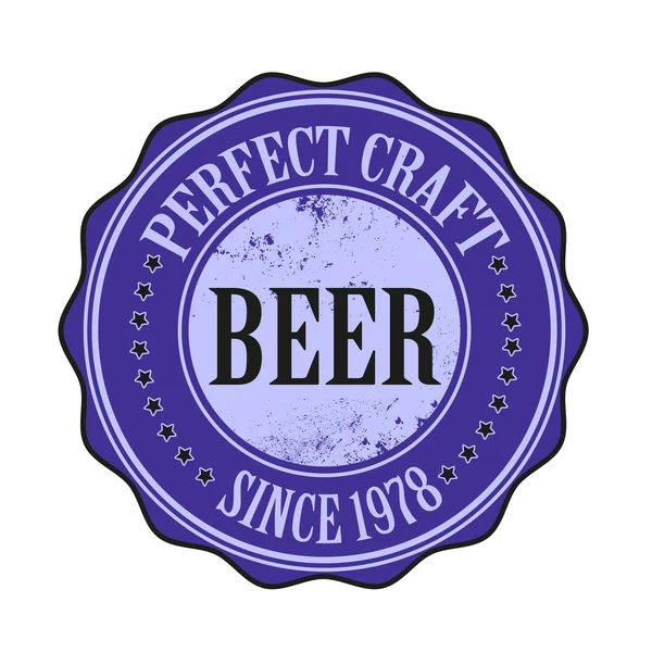 Perfect craft beer — Stock Vector