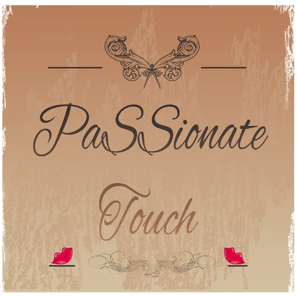 Passionate touch — Stock Vector