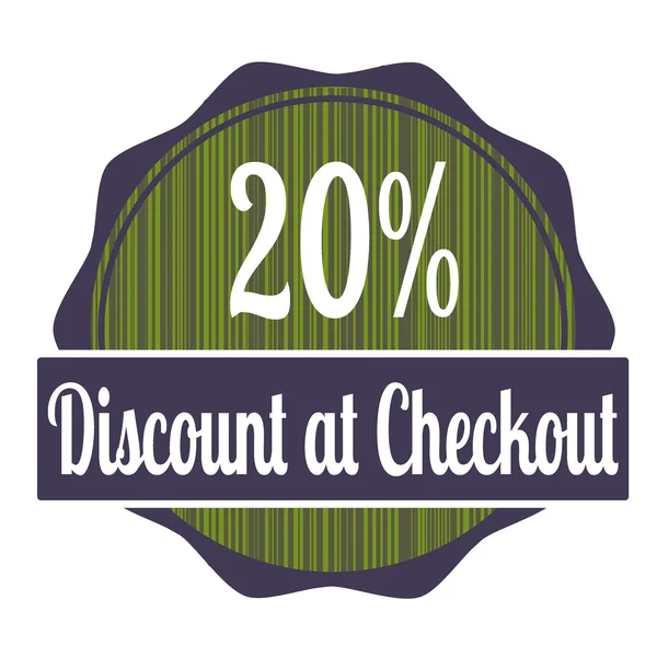 Discount at checkout — Stock Vector