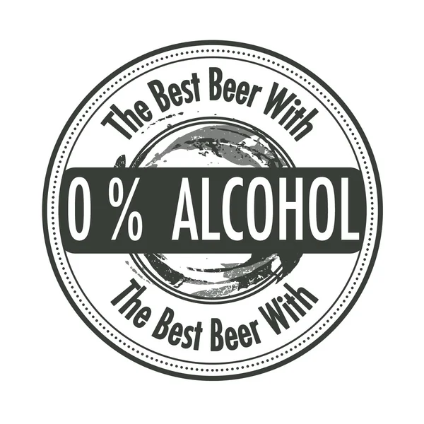 La mejor cerveza sin sello de alcohol — Vector de stock