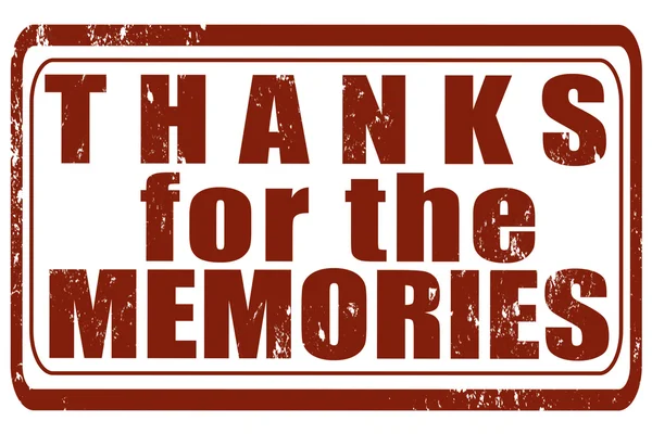 Thanks for the memories stamp — Stock Vector