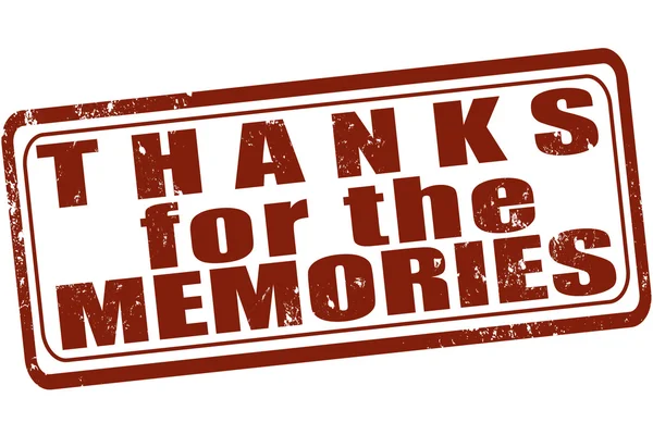 Thanks for the memories stamp — Stock Vector