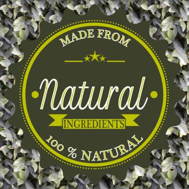 made from natural ingredients stamp clipart