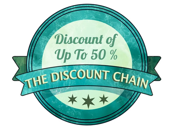 The discount chain stamp — Stock Vector