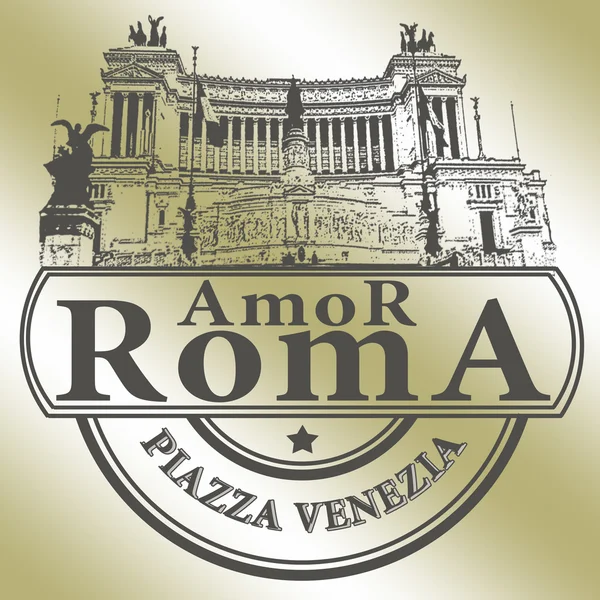 Roma amor stamp — Stock Vector