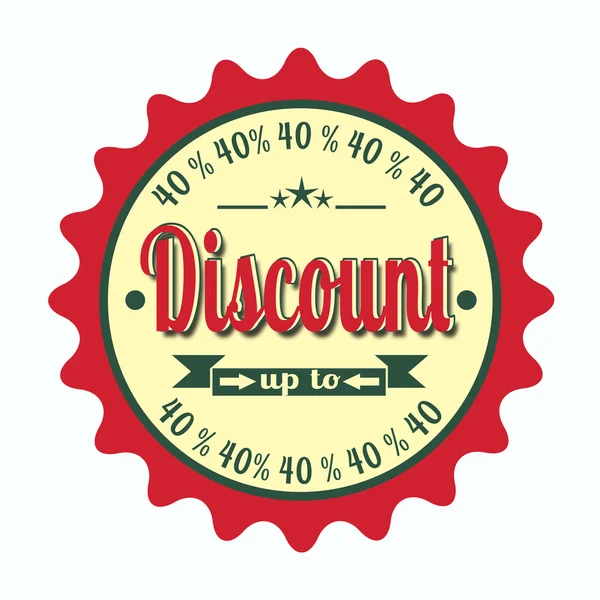 Discount up to stamp — Stock Vector