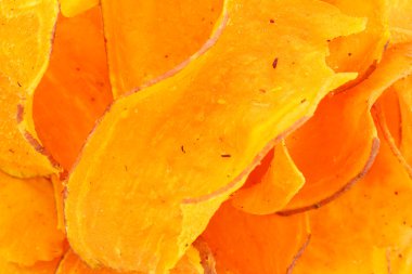 patates cipsi. arka plan gıda sarı. Makro