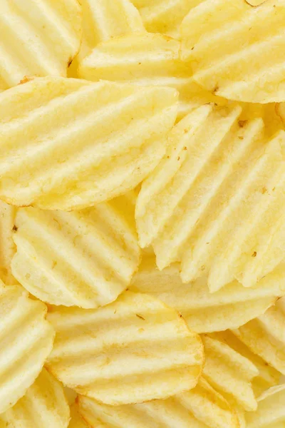 patates cipsi. arka plan gıda sarı. Makro