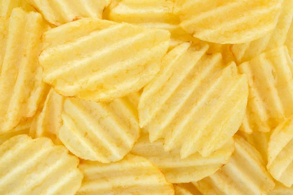 patates cipsi. arka plan gıda sarı. Makro