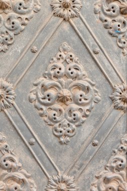Eski kapı kış. parlak renkli görüntü