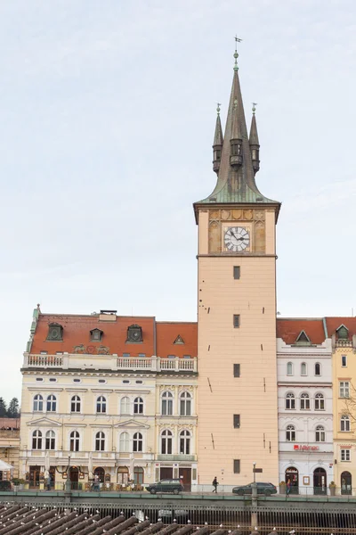 Prag, Tjekkiet, Old Town i en retro stil vinter, kold toning. farve billeder af Europa med plads til tekst . - Stock-foto