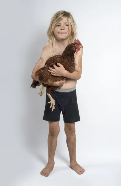 Çocukla tavuk-1