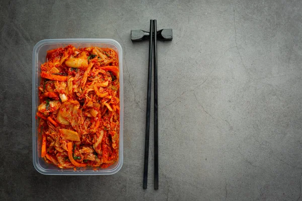 Kimchi Ready Eat Plastic Box — Foto de Stock