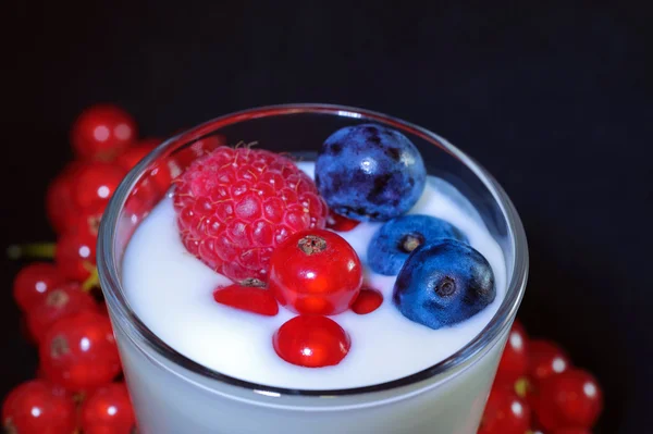 Yogur con bayas — Foto de Stock