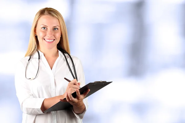 Image of happy doctor  looking at camera Stock Image
