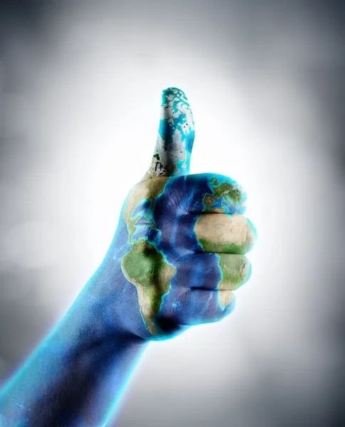 Thumb Up - Earth Day — Stock Photo, Image