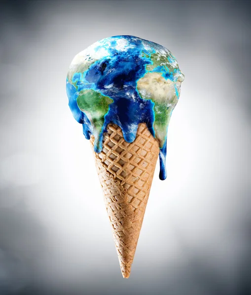 Ice Cream World - Concepto de cambio climático —  Fotos de Stock