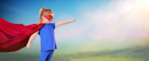 Superhero Little Girl — Stock Photo, Image