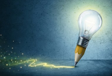 Pencil-Bulb Drawing Light - Creative Idea Concept