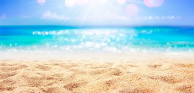 Beach - Sand With Abstract And Defocused Ocean In Background