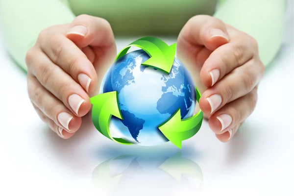 The recycling protect our planet — Stock Photo, Image