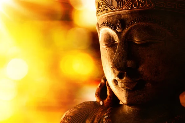 Statua buddha in bronzo — Foto Stock