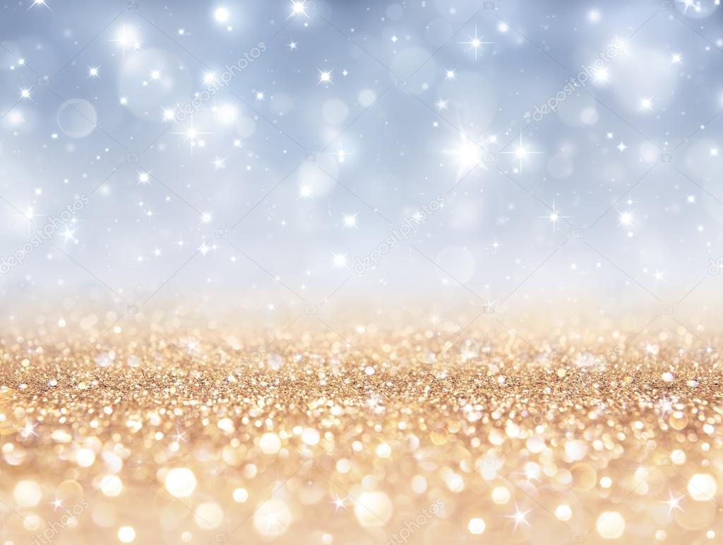 Sparkling backdrop - gold and silver for christmas and new year