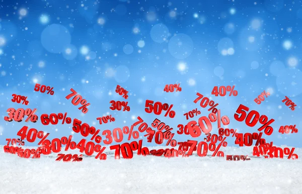 Christmas snowfall sales — Stock Photo, Image