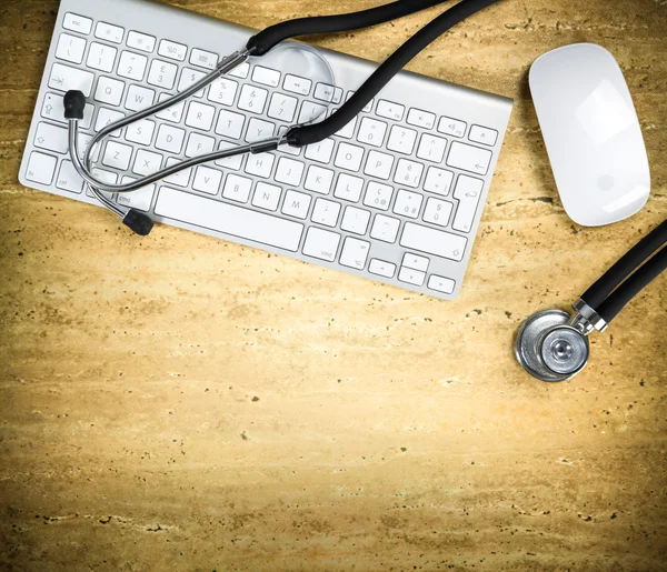 Desktop medico con spazio libero — Foto Stock