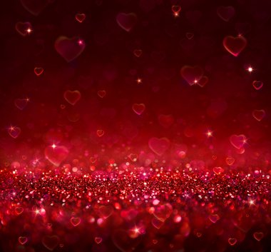 Sevgiliye arka plan ile bulanıklık Kalpler