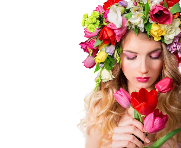 Make up en vrouwelijkheid - geur van de lente — Stockfoto