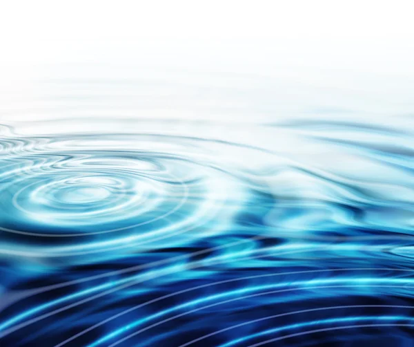 Gotas em ondulações de água abstratas - conceito de frescura — Fotografia de Stock