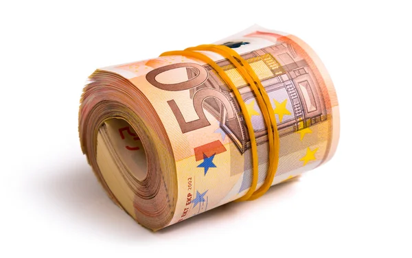 Seven thousand five hundred euro rolled — Stock Photo, Image