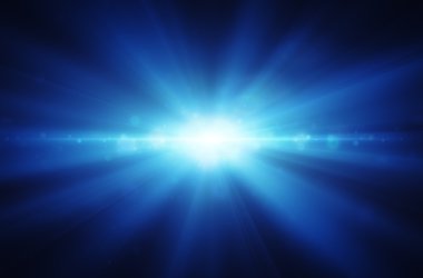 background shining and sparkling of blue rays