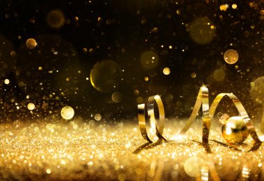 Köpüklü Glitter ile altın flamalar