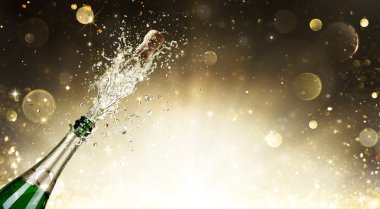 Şampanya patlama - kutlama yeni yıl