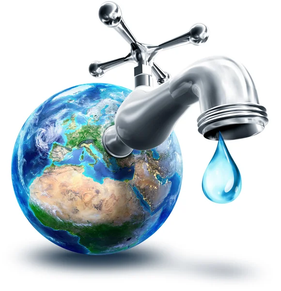 Concept of water conservation in Europe and Africa — Stock Photo, Image