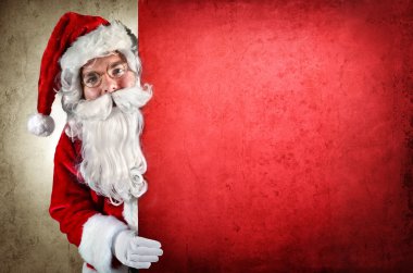 Noel Baba Billboard arkasında gösterilen