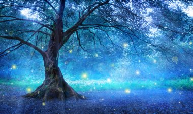 Fairy Tree In Mystic Forest clipart
