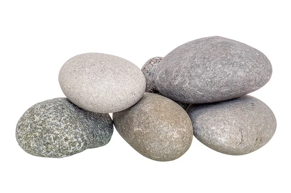 Las Piedras Son Grises Aisladas Apiladas Una Variedad Composiciones Para — Foto de Stock