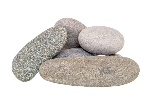 Pedras Diferentes Cores Isoladas Empilhadas Diferentes Composições Para Uso Colagens — Fotografia de Stock