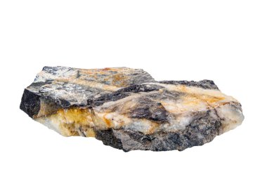 Sert, kabartmalı, izole taş parçaları serbest-form kuvars ile birleştirilmiş, bir stüdyoda gün ışığında farklı açılardan fotoğraflanmış..