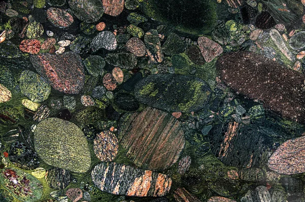 Gyönyörű Táblák Zöld Tónusú Álló Kövek Különböző Színű Fényképezett Felülről — Stock Fotó