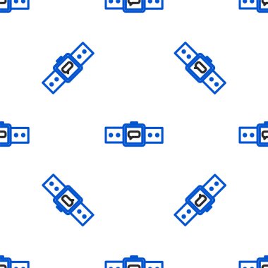 Çizgi Akıllı simgesi beyaz arkaplanda izole edilmiş kusursuz desen. Renkli taslak konsepti. Vektör.