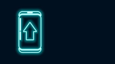 Şehir haritası yön bulma simgesinin parlayan neon hattı bilgileri siyah arkaplanda izole edildi. Mobil Uygulama Arayüzü tasarımı. Coğrafi konsept. 4K Video hareketli grafik canlandırması