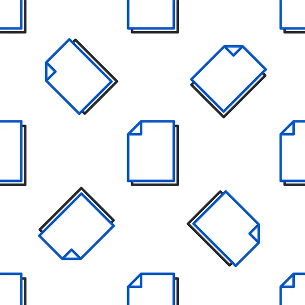 Line Document Icon Isoliert Nahtlose Muster Auf Weißem Hintergrund Datei — Stockvektor