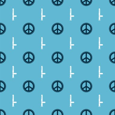 Barış ve Polis kauçuk çubuğunu pürüzsüz kalıba sokun. Vektör.