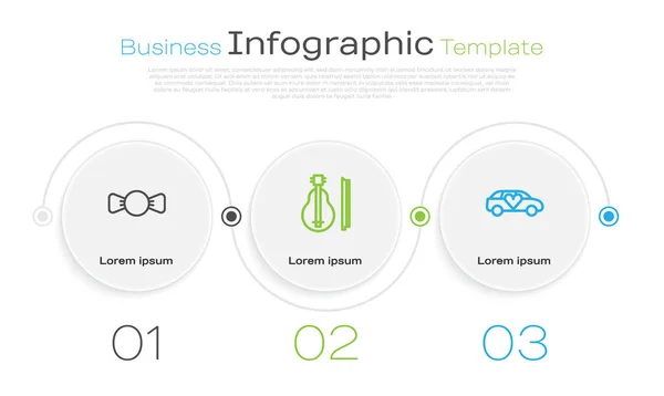 布线领带 小提琴和豪华轿车 业务信息模板 — 图库矢量图片